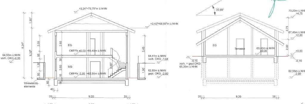 Baupläne des Holzblockhauses